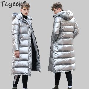 TCYEEK Streetwear 남자 다운 재킷 패션 브랜드 90 % 두꺼운 오리 다운 재킷 남자 옷 긴 웜 워밍업 코트 파카 하버 2020101 LJ201009