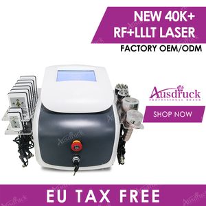 Tax Free 8 IN 1 40K Cavitation Lllt Lipo Laser Lipolaser Slimming Vacuum Body Face 5Mhz RF Photon Radio Frequency Skin Lifting Machine