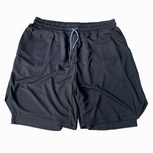 Running shorts 2 i 1 snabb torkning dubbel lager jogging gym män strand fitness träning joggers mens sweatpants beachwear1