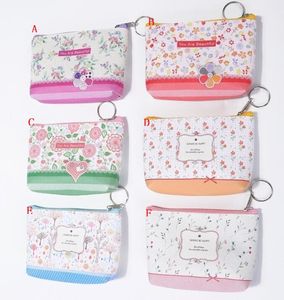 Mode Fresh Change Purse Lovely Flower Coin Purses Unisex Coin Case Girls Keys Bag Travel Storage Bags Plånböcker