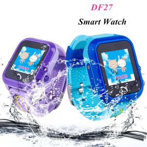 DF27 IP67 Vattentät Barn Baby GPS Swim Telefon Smart Klocka SOS Call Location Device Tracker Kids Safe Anti-Lost Monitor