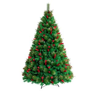 150 см Рождественская елка украшения рождественские украшения на открытом воздухе Торговый центр Большое роскошное красное фруктовое дерево