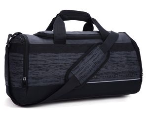 Saco de viagem preto de 20 polegadas com compartimento de sapato Medium Mens Duffel Bag Q0705