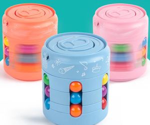 Palla antistress all'ingrosso Pop Fidget Giocattoli per bambini Decompressione creativa Lattine divertenti Piccole perline magiche Giochi di rotazione di intelligenza Cola Magic Cube Finger Gyro Regali