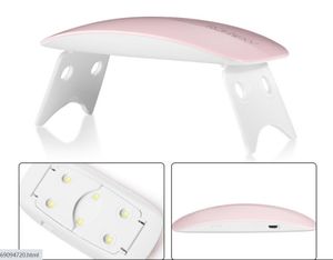 Mini lampada a LED portatile per asciugare le unghie Carica USB Luce a LED Quick Dry Nails Gel Manicure per nail art 6W pop