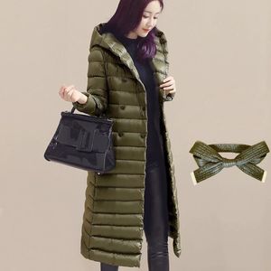 2018 outono inverno mulheres pato downs jaqueta parkas parkas longo para baixo casaco senhoras ultra luz outerwear casacos com capuz mais tamanho A881 t200102