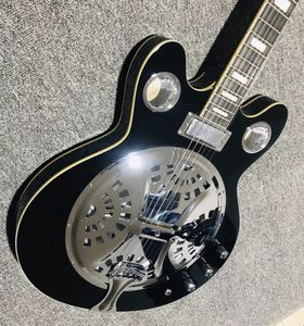 Chitarra elettrica personalizzata in acciaio Dobro Resonator a 6 corde in stile metallo