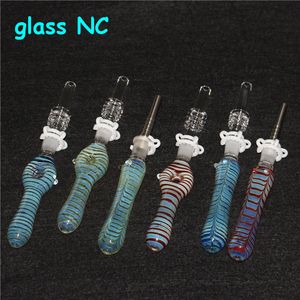 Fumando 14mm Nectar Kit Coletor com GR2 Titanium Nail Glass Bong Tubulação de Água Catcher Banger