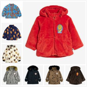 Przedsprzedaż ins 2020 jesień i zima nowych chłopców i dziewcząt Gruba bawełniana kurtka MR kwiaty wzór Casual bawełniany płaszcz Dziecko Outwear LJ201125