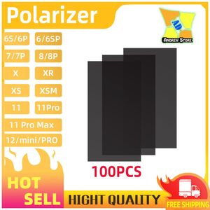 100pcs/lot LCD Polarizer Film Polarized Light Film For iphone 11 XS MAX XR X 8P 8 7P 7 6SP Polarization Light Film Free Shipping