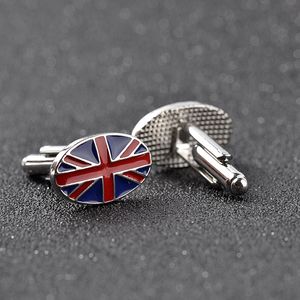 enamel British flag cuff links button French Formal Business suit Shirt cufflinks for men fashion jewelry will and sandy