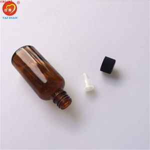 50ml Amber Glass Bottles with Leakproof Stopper Cap Liquid Jars Essential Oil 12pcs/lothigh qualtity