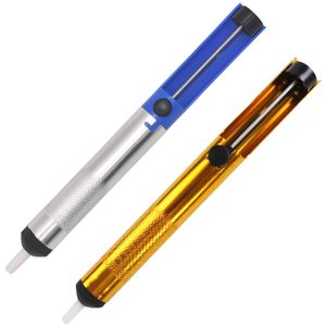 Aluminium Metall Desoldering Pump Sug Tenn Gun Lödning Sucker Pen Avlägsnande Vakuum Lödning Iron Desolder Handsvetsverktyg Partihandel