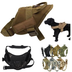 Outdoor Taktische Trainingsweste Geschirre Tarnung Hundekleidung Molle Lastjacke Getriebeträger NO06-202