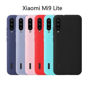 Przypadki dla Xiaomi MI9 Lite Matte Silikonowa miękka tylna pokrywa chronić skórę silikonową