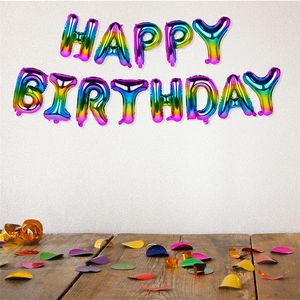 С Днем Рождения воздушные шары фольга Письмо на воздушные шарики декорации по случаю дня рождения детские взрослые воздушные шары шарики шарики yq02870