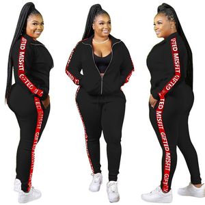 Womens Hoodie tracksuits Legging Two Piece Set Outfits Long Sleeve Tracksuit Jacket Pants Sportswear Panelled Outerwear Tights Sports DHL