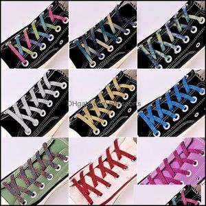 Shoe Parts & Accessories Shoes Mticolor Flat Elastic Shoelace 105 Cm Women Men Running Sports Outdoor Shoelaces Personalized High Elasticity