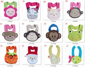 Baby Girls Boys Bibs 3 слоя водонепроницаемый 3D мультфильм животных нагрудника младенца животных отчетных тканей C4912