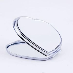 portable makeup mirrors sublimation blanks plated aluminum sheet DIY girl gift Cosmetic mirror fashion square round and heart Mirrors