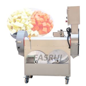 Double Machine Head Vegetable Cutter Multi-Functional Automatic Fruit Vegetables Potato Radish Slices Cutting Makr