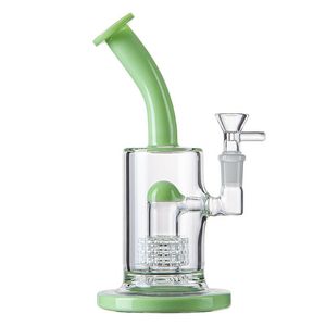 8.6 Inç Nargile Renkli 14mm Kadın Ortak Kase Yağı Ile Dab Rigs Splash Guard Su Borular Dome Bridcage Perc Cam Bongs