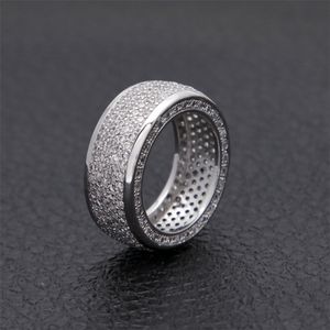 2020 Fashion Hiphop Rapper Anello per uomo Hip Hop Anello in oro argento Bling Cubic Zirconia Mens Diamond Ice Out Jewelry