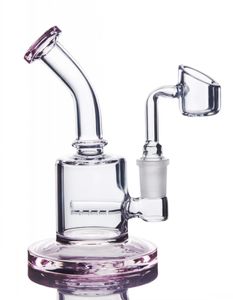 rosa glas￶gon vatten bongs vattenpipa r￶ktillbeh￶r sv￥ra oljeriggar unika bong 14mm banger tjockt glas vatten r￶r shisha dab
