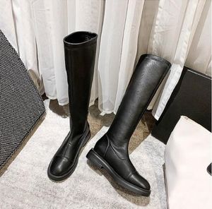 women boots winter snow booties triple black white Elastic Pleated Thick bottom womens boot leather shoes size 35-40 11