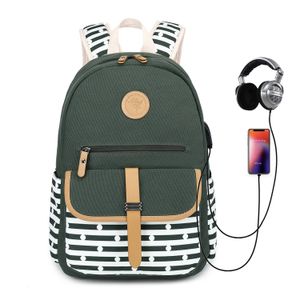 Casual Fashion Trend Backpack College Style Outdoor Travel Waterproof Canvas School Bag For Middle School Students
