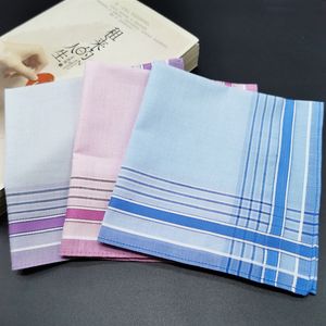 100% bawełna Plaid chusteczka Kobiety Mężczyźni Tabela Satyna Hankerchiefs Ręcznik Dorosły Kwadrat Knit Whousal Bochłonny Ręcznik do mycia 28 * 28 cm BH4222 Tyj