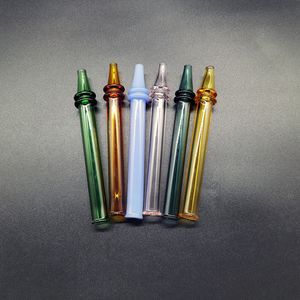 Nector coletor de água tubulação colorida caneta estilo aprox 4,7 polegadas tubo reto pyrex vidro de vidro queimador tubulações fumar acessórios de fumar palha