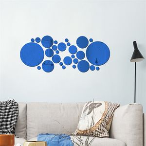 Big Small Round Wall Stickers 3D Mirror Acrylic Tiles Sticker Porch Corridor Living Room Ornament Decal Bedroom Fashion New Arrival 4 6hy G2