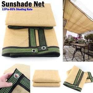 Shade Beige HDPE Garden Sun Shadde Net Anti-UV Succulent Plant Protection Netting Swimming Pool Awning Balcony Safety Privacy Nets