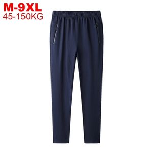 Solido pantaloni della tuta casual uomo di grandi dimensioni 9xl pantaloni pantaloni della tuta larghi maschili hip hop streetwear pantaloni da jogging da uomo sportivo oversize 201110