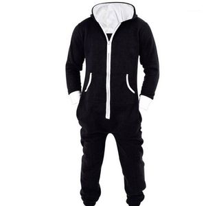 Kvinnors Jumpsuits Romparter Vinter Overaller Jumpsuit för Kvinnor Vuxen One-Piece Playsuit Höst Bomull Zipper Hooded Pajamas Sport Suit1