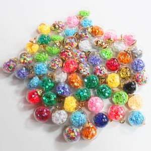 S1823 Moda Quente Jóias Colorido DIY Bola De Vidro Pingente Beads Bolsa De Telefone Celular Fecho Pingente Brincos Acessórios