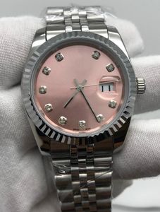Relógios masculinos femininos luxuosos com mostrador branco tamanho 36 mm deslize automático suave ponteiro dos segundos relógios unissex com data e fivela dobrável
