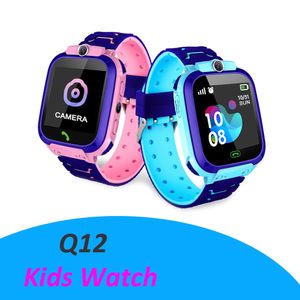 Q12 ساعة الأطفال الذكية lbs sos الهاتف ووتش smartwatch للأطفال بنين بنات سوار معصمه الذكية ip67 المقتفي الاطفال الساعات