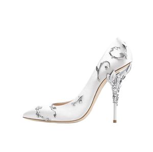 White Designer Wedding Bridal Shoes Fashion Women Heels Shoes for Bride Evening Party Prom Shoes Size 4 5 6 7 8 9