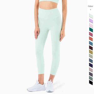 Hot Wholesale Soft Comfortable High Waist Yoga Pants Tights Sexy Leggings Sports Woman Fitness Run Gym Clothing Female Trousers H1221