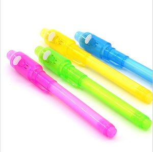 LED UV Osynlig Light Multi Function Pennor Multi-Function Magic Sedelt Detection Plast Stort Head Fluorescerande Bläckpenna