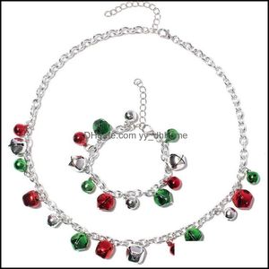 Orecchini collana gioielli set hahagirl braccialetto di Natale e set per le donne campana pendente ragazza partito regalo regalo consegna 2021 S5D6W