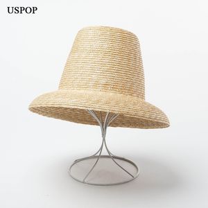 USPOP新しい女性ハイトップストローハットナチュラル小麦麦わら帽子ファッションサマービーチハットY200602
