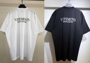 Homens camisetas Declaração VTM Slogan carta de impressão em torno do pescoço de manga curta t-shirt da marca alta marca solta homens e mulheres moda lazer tee