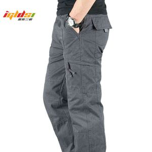 Mężczyźni Spodnie Cargo Casual Multi Kieszenie Wojskowe Spodnie Taktyczne Pantalon Hombre Mężczyźni Spodnie Dysfundy Proste Długie Spodnie Plus Rozmiar 3XL G0104