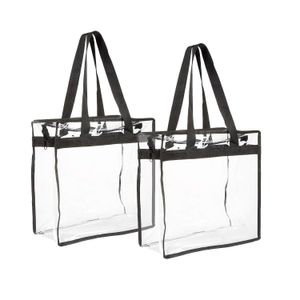 6pcs Toiletry Kits Women PVC Transparent Large Capacity Square Handbag