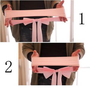 Wholesale satin chair cover sashes resale online - 25pcs Wedding Decoration Knot Chair Bow Sashes Satin Spandex Chair Cover Band Ribbons Chair Tie Backs For Party Banqu jllKDK