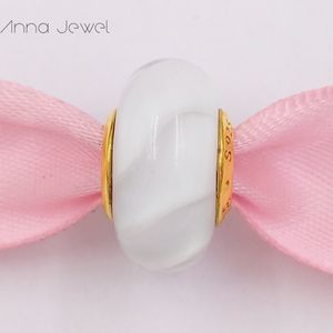 DIY charme pulseiras jóias pandora murano espaçador para pulseira fazendo pulseira ondas brancas cordão de vidro para mulheres presentes de aniversário homens festa de casamento 767160