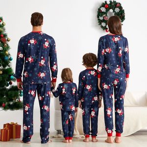 패션 크리스마스 세트 패션 인쇄 산타 홈 착용 부모 - 자식 잠옷 아버지 어머니 어린이 일치하는 옷 LJ201111